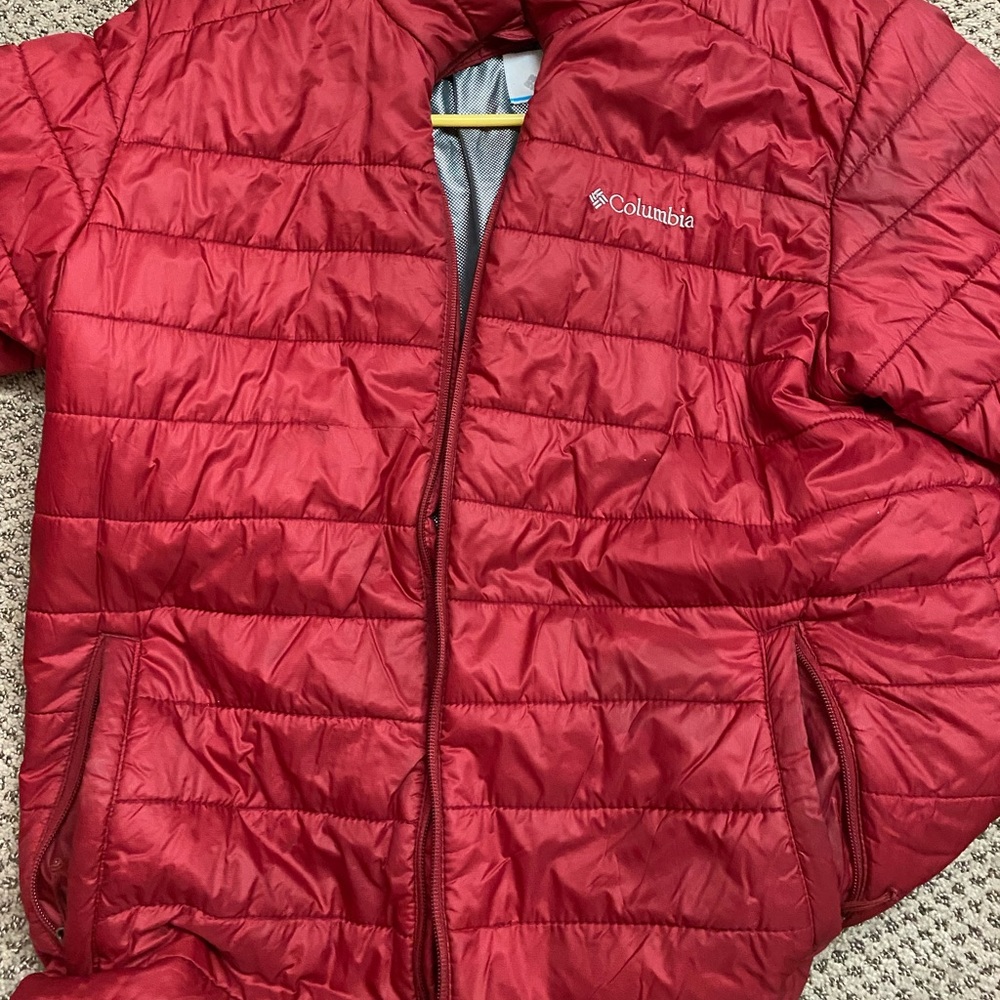Red womens columbia winter coat!
